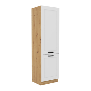 Dulap înalt, alb/stejar artisan, LULA 60 DK-210 2F