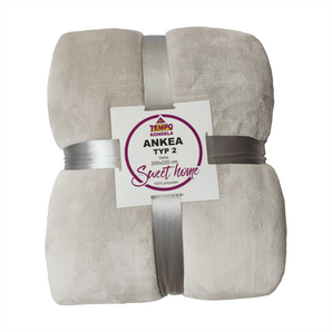 Pătură cu două feţe, alb, 205x220, ANKEA TYP 2