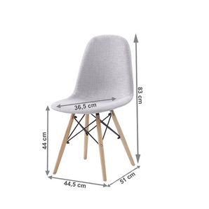 Scaun dining, gri deschis, DARELA NEW