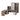 Set de birou, kraft dunkel/alb, JOHAN 2 NEW