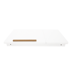 Masă pliabilă pentru laptop, bambus alb / natural, MELTEN
