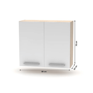 Ansamblu de bucătărie 2,4 m, stejar sonoma/alb, NOVA PLUS