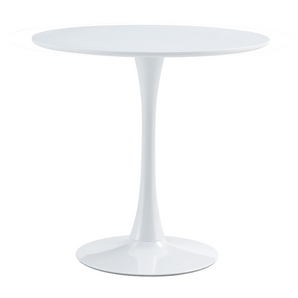 Masă dining, rundă, alb mat, diametru 80 cm, REVENTON NEW