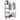 Organizator dulap / raft cu etajere, negru / nuc, ROBYN