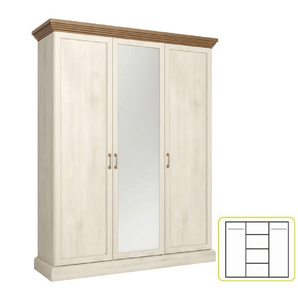 Dulap, pin nordic/ stejar sălbatic, ROYAL S3D