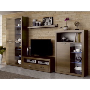 Ansamblu living cu iluminare LED, nuc warmia, TOGO 2 NEW