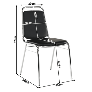Scaun conferinţă, piele ecologică neagră, ZEKI